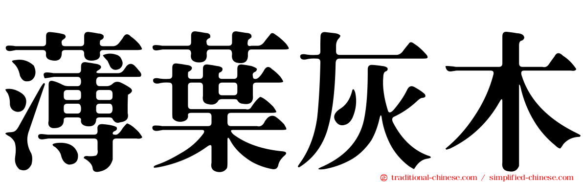 薄葉灰木