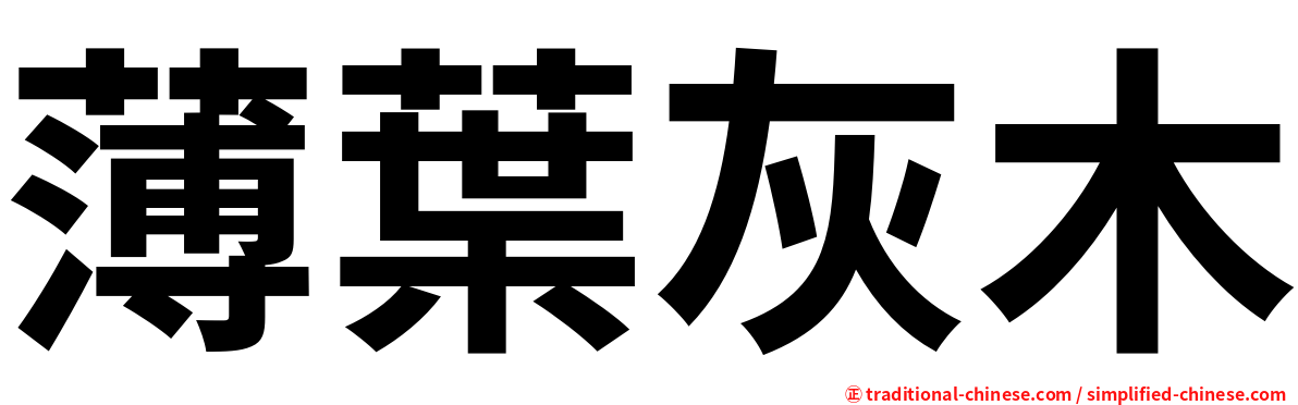 薄葉灰木