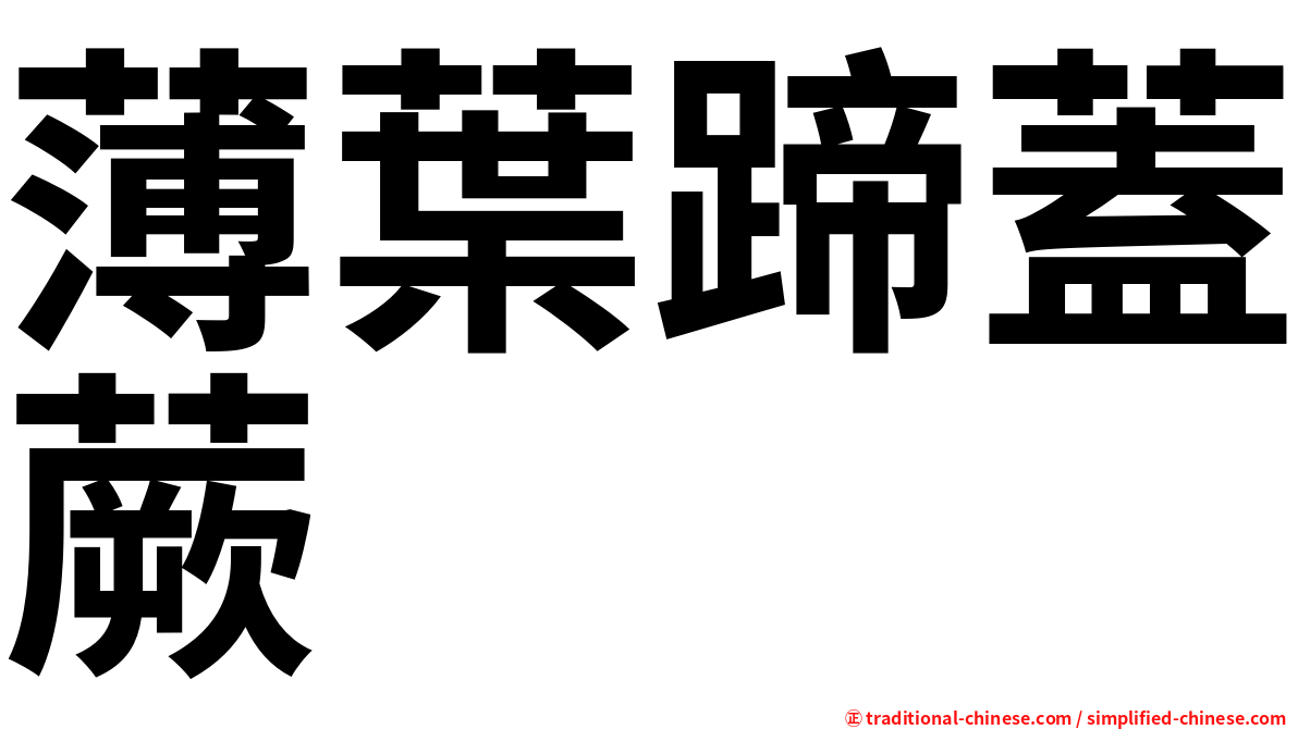 薄葉蹄蓋蕨