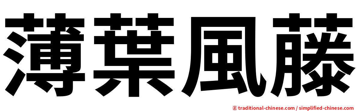 薄葉風藤