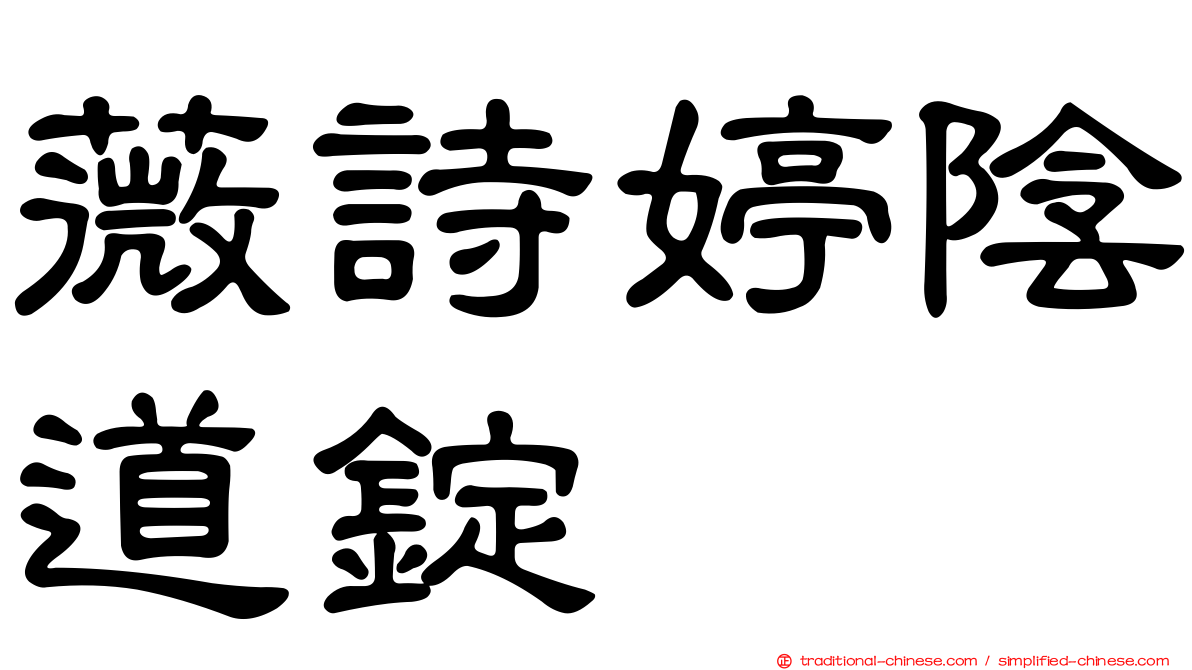 薇詩婷陰道錠