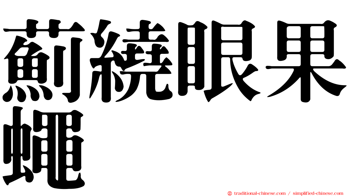 薊繞眼果蠅