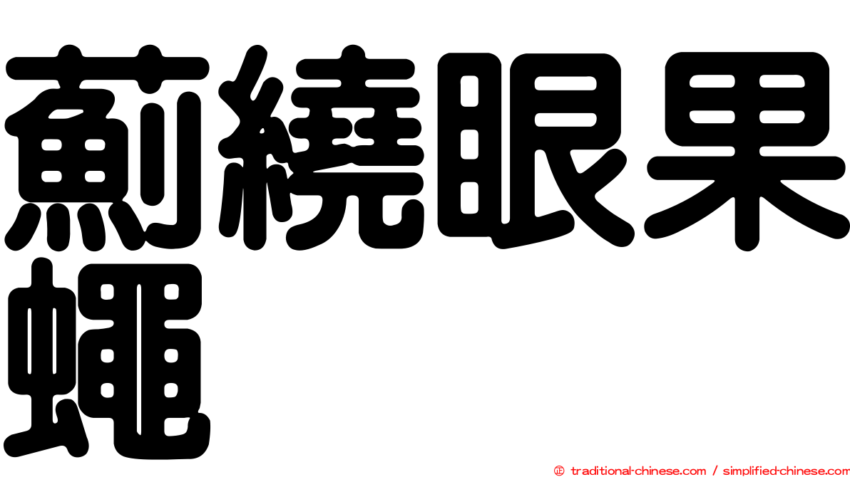 薊繞眼果蠅