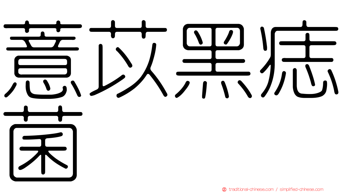 薏苡黑痣菌
