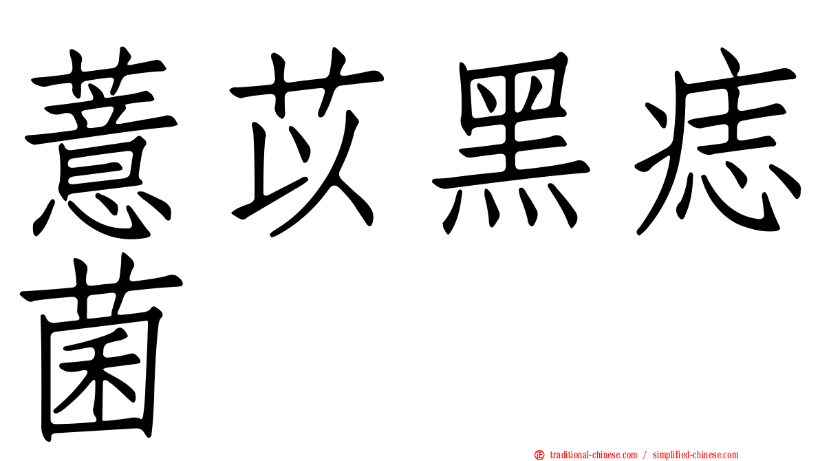 薏苡黑痣菌