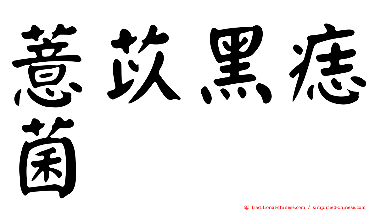 薏苡黑痣菌