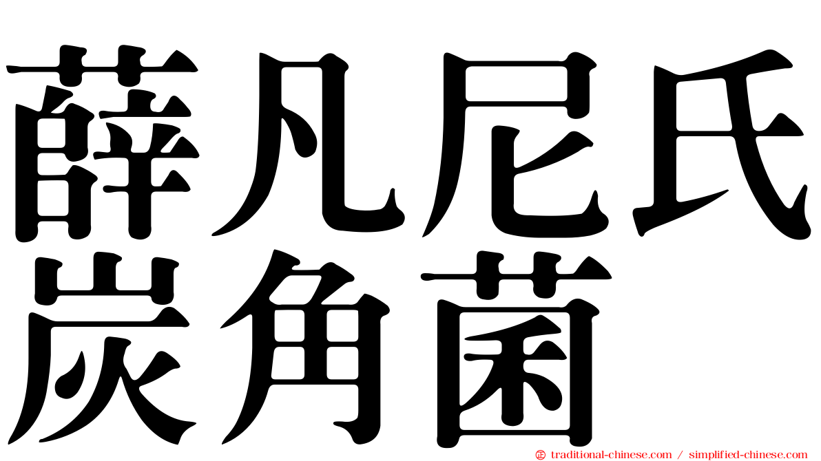 薛凡尼氏炭角菌
