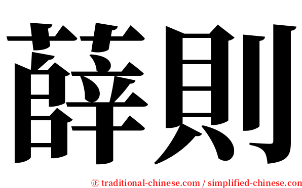 薛則 serif font