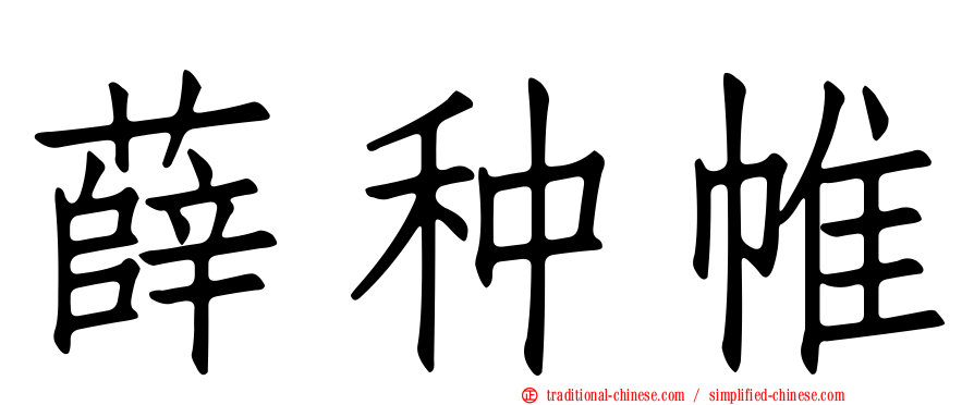 薛种帷