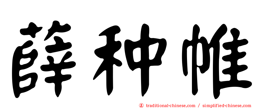 薛种帷