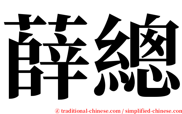 薛總 serif font