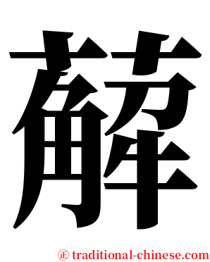 薢 serif font