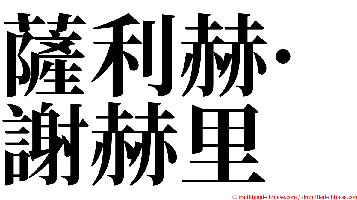 薩利赫·謝赫里 serif font