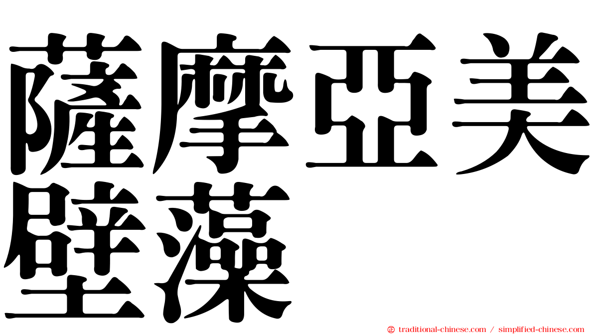 薩摩亞美壁藻