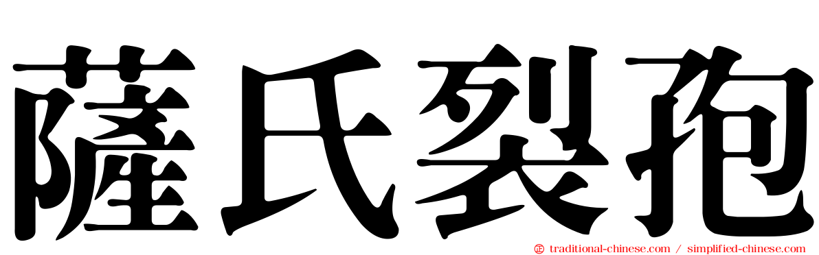 薩氏裂孢