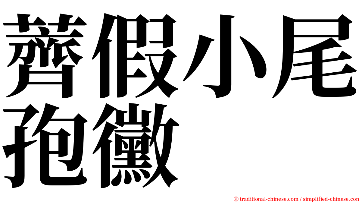 薺假小尾孢黴 serif font