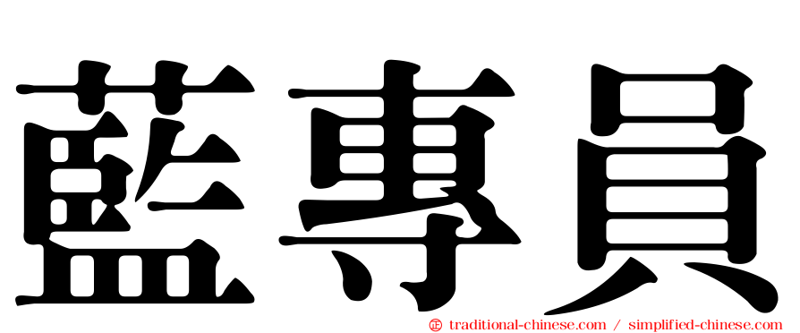 藍專員