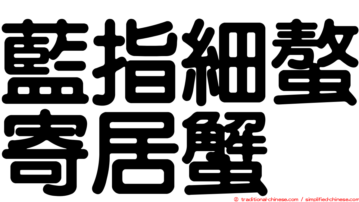 藍指細螯寄居蟹