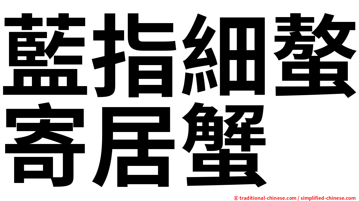 藍指細螯寄居蟹