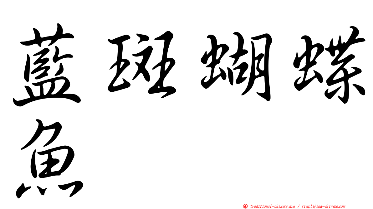 藍斑蝴蝶魚