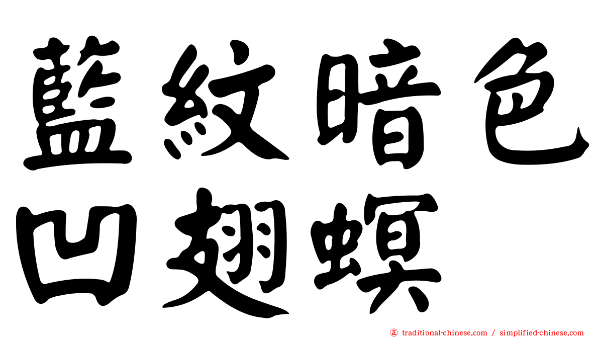 藍紋暗色凹翅螟