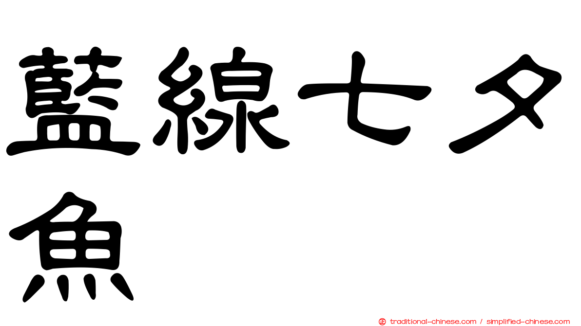 藍線七夕魚