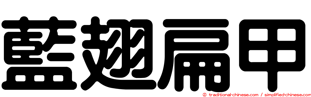 藍翅扁甲