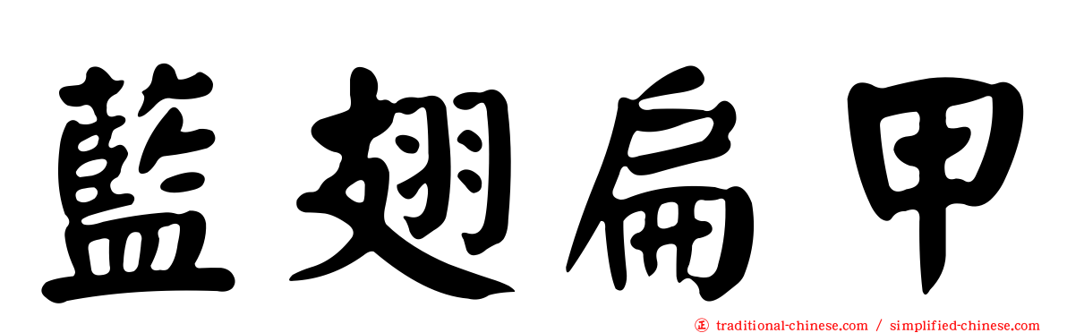 藍翅扁甲