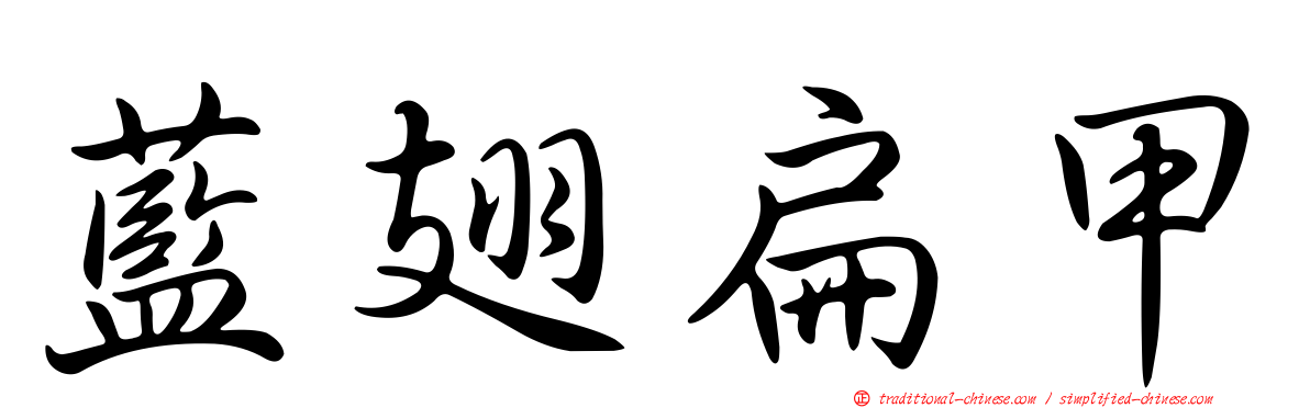 藍翅扁甲