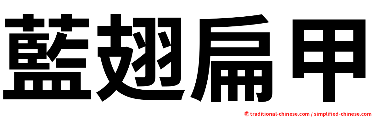 藍翅扁甲