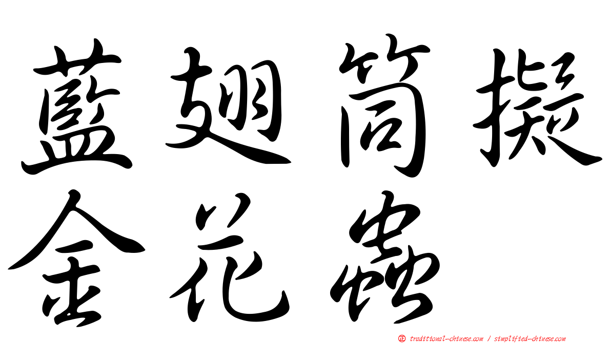 藍翅筒擬金花蟲