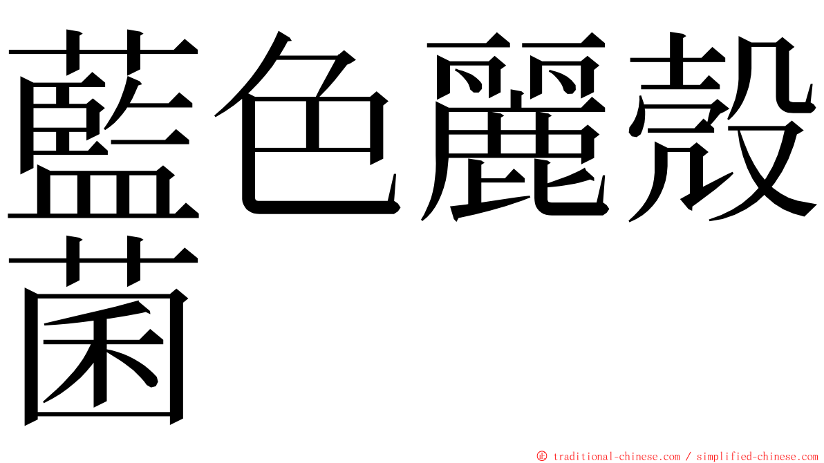 藍色麗殼菌 ming font