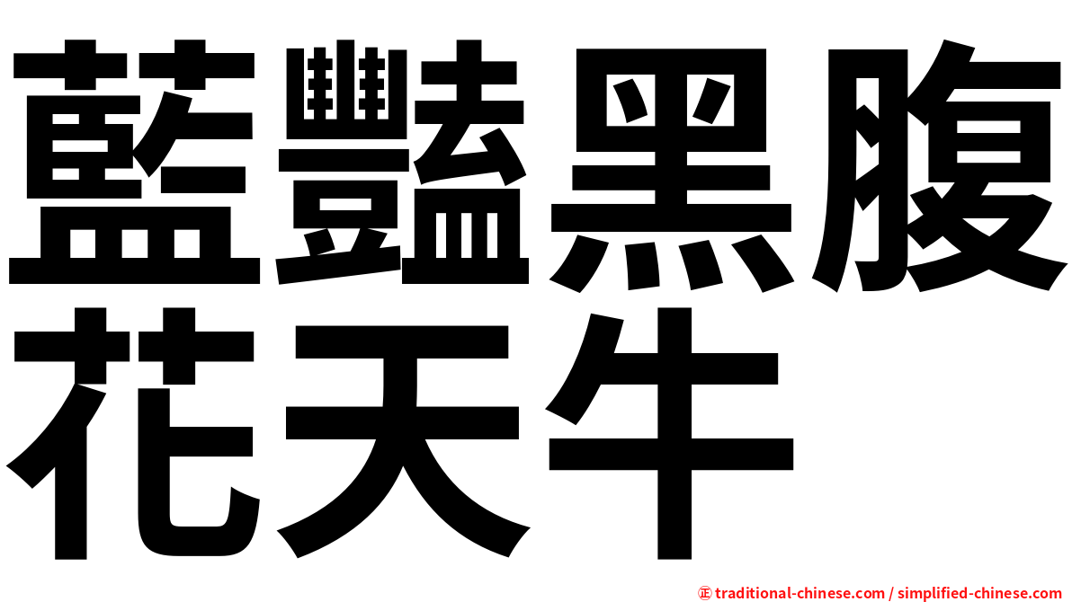 藍豔黑腹花天牛
