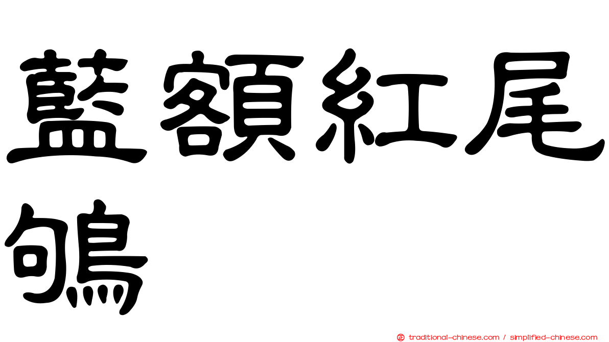 藍額紅尾鴝