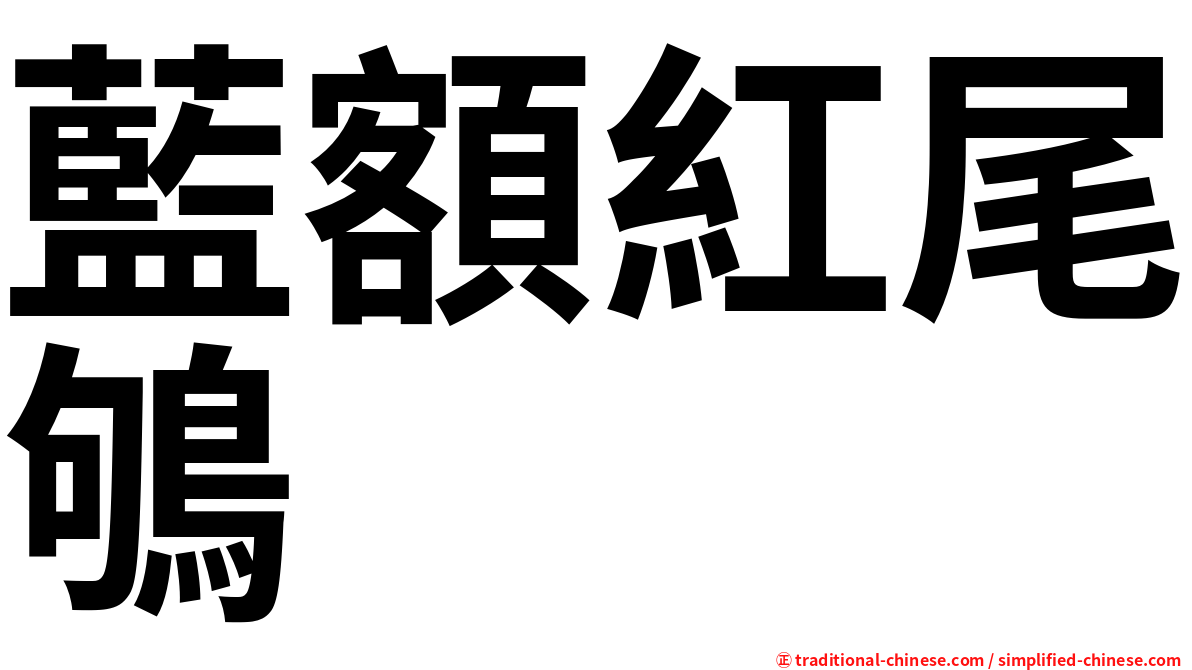 藍額紅尾鴝
