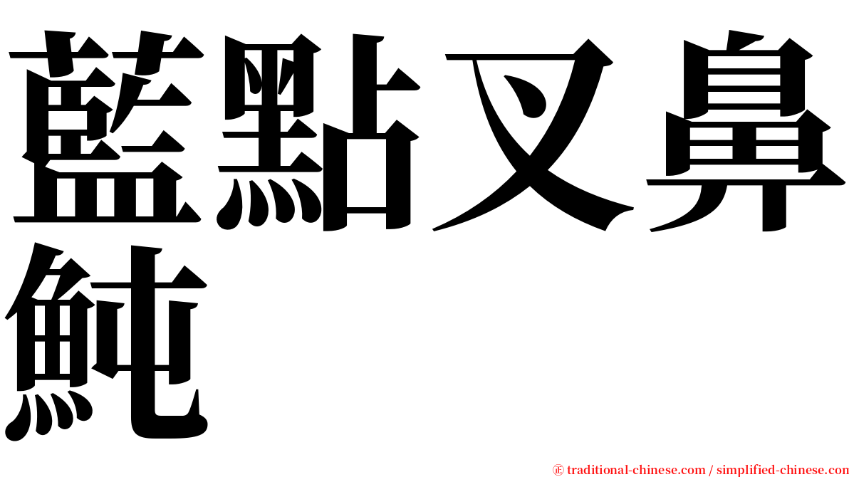 藍點叉鼻魨 serif font