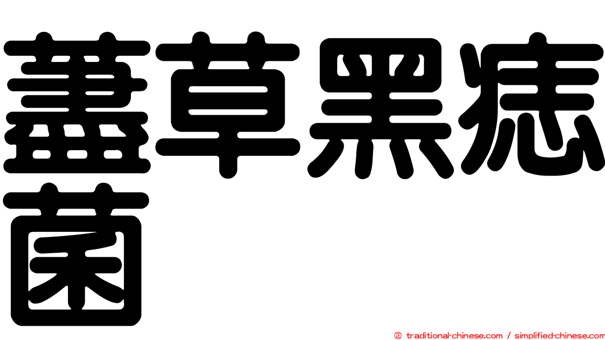 藎草黑痣菌