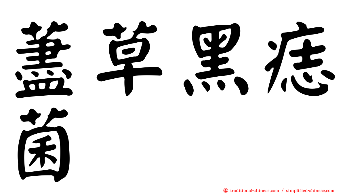 藎草黑痣菌