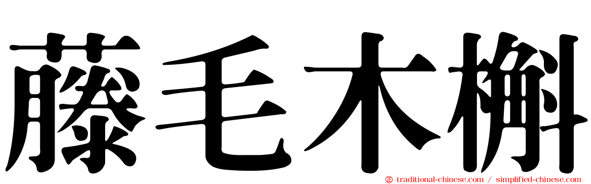 藤毛木槲