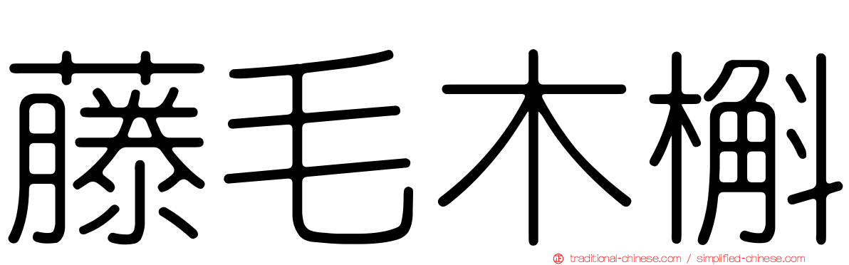 藤毛木槲