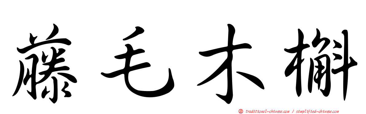 藤毛木槲
