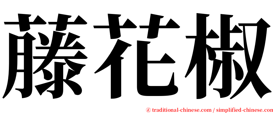 藤花椒 serif font