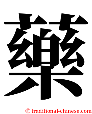 藥 serif font