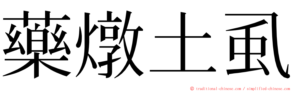 藥燉土虱 ming font