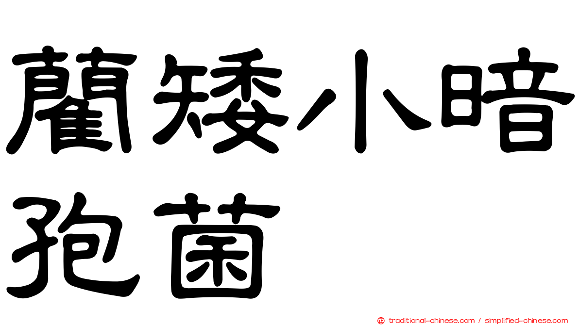 藺矮小暗孢菌