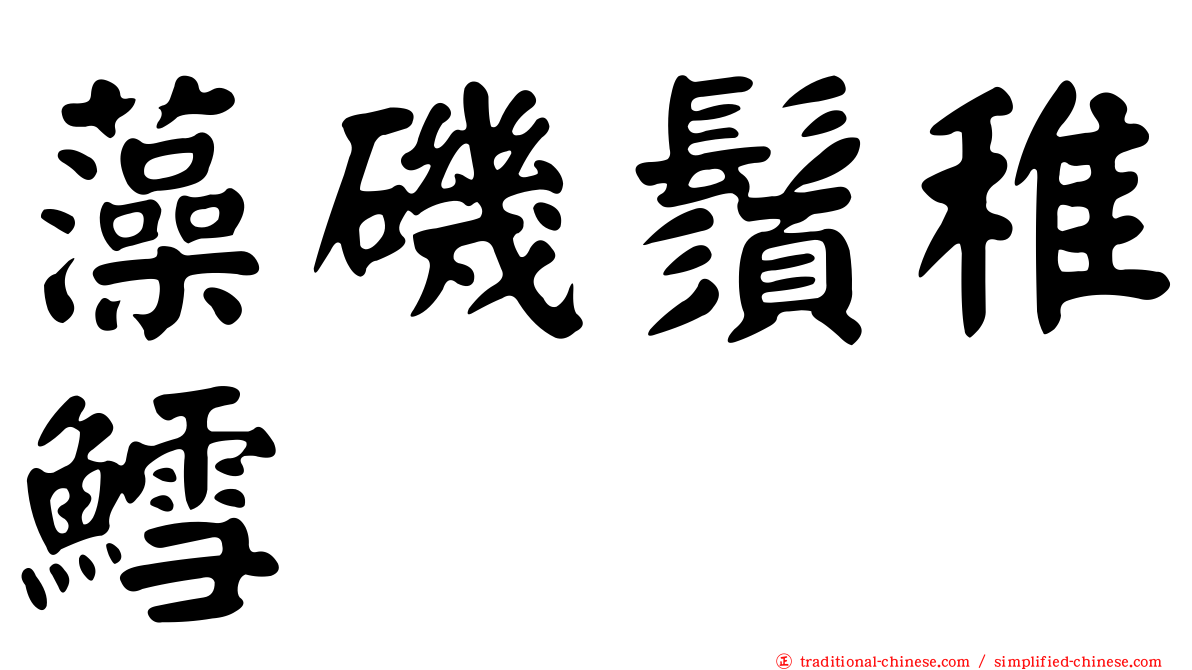藻磯鬚稚鱈