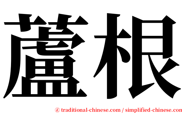 蘆根 serif font