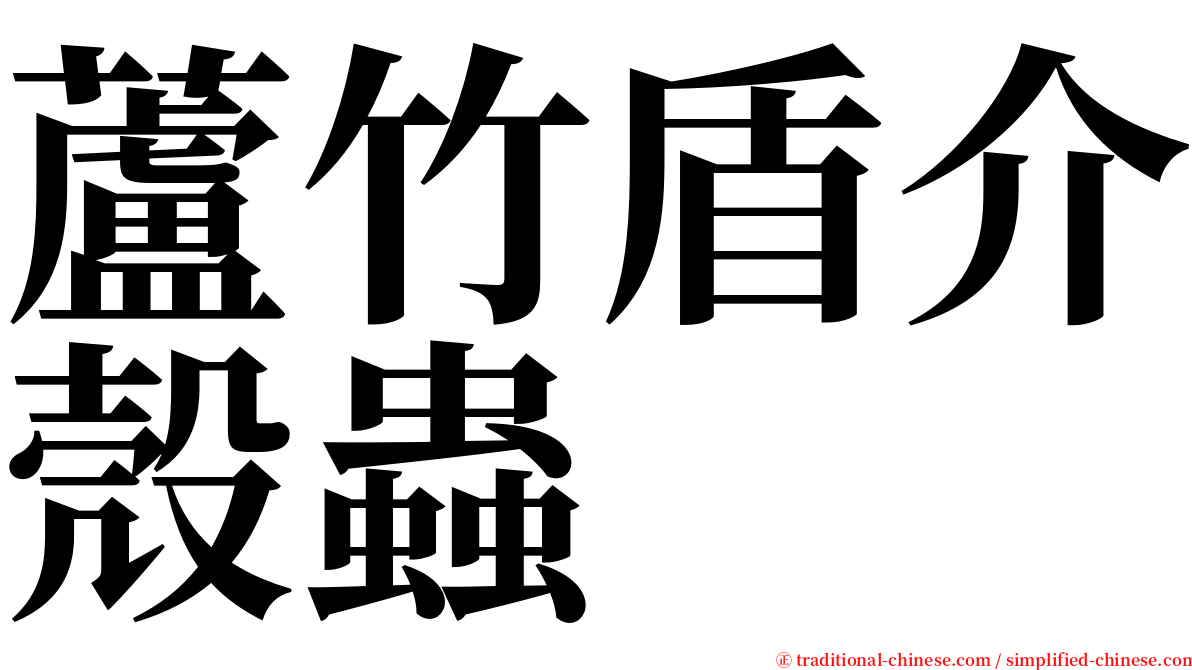 蘆竹盾介殼蟲 serif font