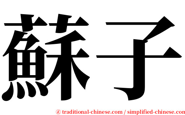 蘇子 serif font