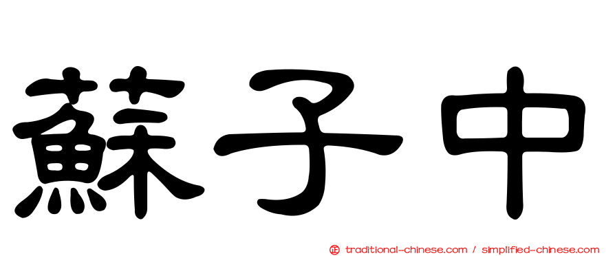 蘇子中